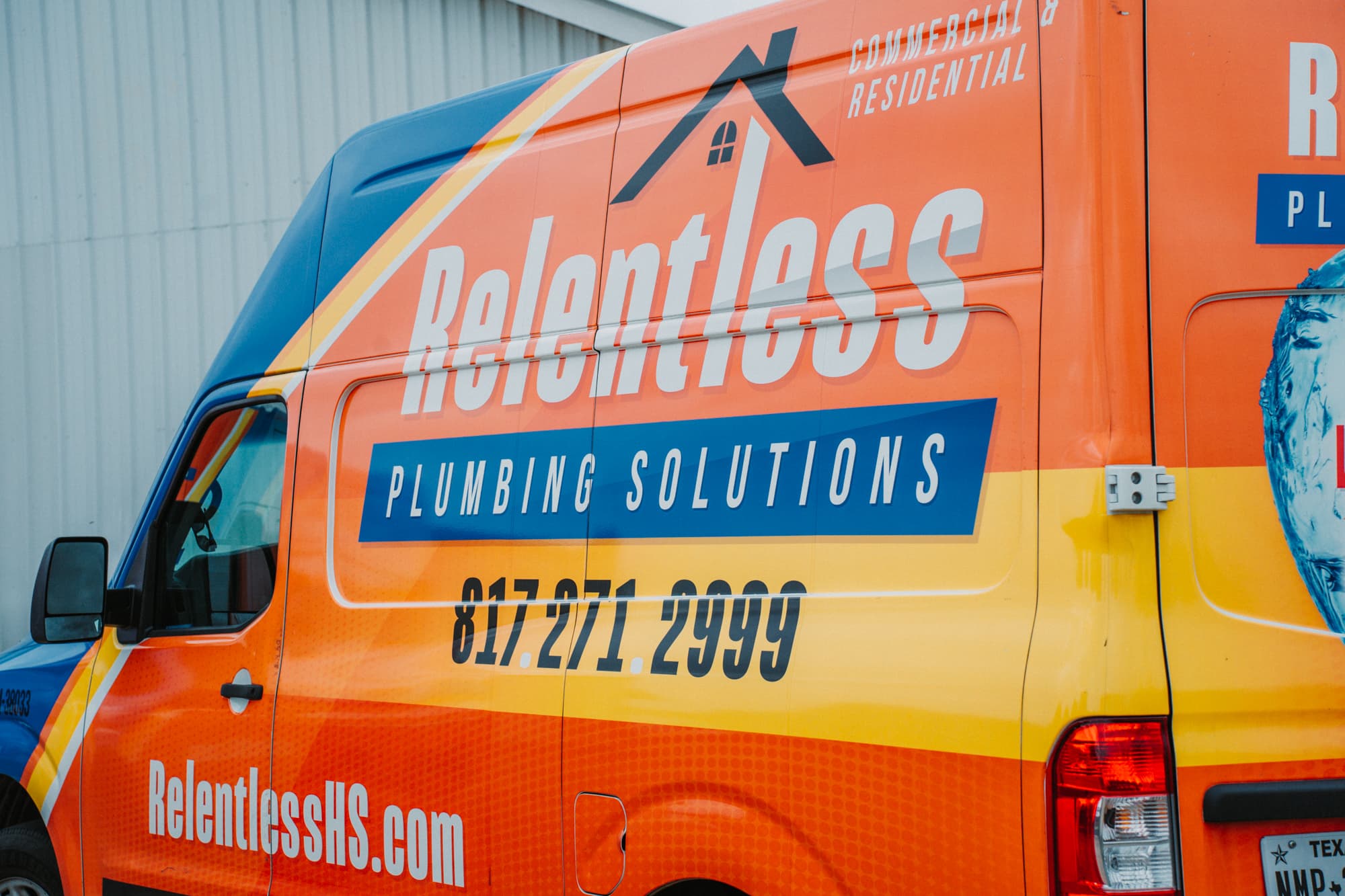 Relentless Plumbing Solutions emergency plumbing van